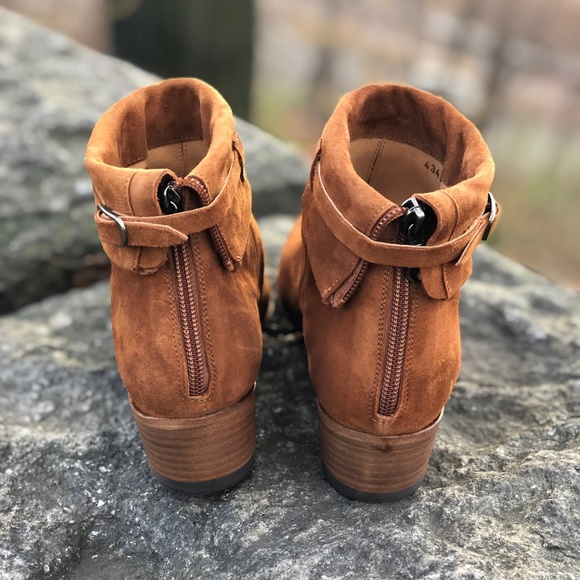 Ink ankle Ankle boots in brown suede with buckle a - Picture 8 of 8